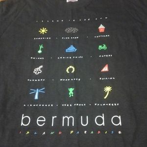 Vtg 🔥 Bermuda 🐸🌴🌺 🌞 🏝️ Single Stitch Shirt Large Island Paradise Vintage